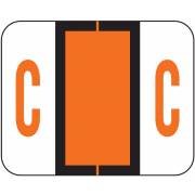 Tab Products 1283 Match Alpha Roll Labels - Letter C - Dark Orange