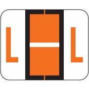 Tab Products 1283 Match Alpha Roll Labels - Letter L - Dark Orange