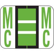 Tab Products 1283 Match Alpha Roll Labels - Letter MC - Light Green