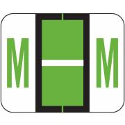 Tab Products 1283 Match Alpha Roll Labels - Letter M - Light Green