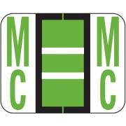 Tab Products 1286 Match Alpha Sheet Labels - Letter MC - Light Green