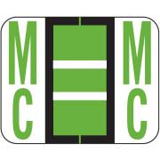 Tab Products 1286 Match Alpha Sheet Labels - Letter MC - Light Green