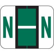 Tab Products 1286 Match Alpha Sheet Labels - Letter N - Dark Green