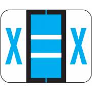 Tab Products 1286 Match Alpha Sheet Labels - Letter X - Blue