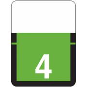 Tab Products 1306 Match Numeric Color Roll Labels - Number 4 - Light Green