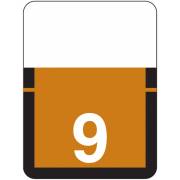 Tab Products 1306 Match Numeric Color Roll Labels - Number 9 - Brown