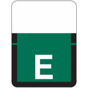 Tab Products 1307 Match Alpha Roll Labels - Letter E - Dark Green Label