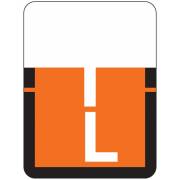 Tab Products 1307 Match Alpha Roll Labels - Letter L - Dark Orange Label