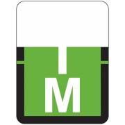 Tab Products 1307 Match Alpha Roll Labels - Letter M - Light Green Label