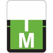 Tab Products 1307 Match Alpha Roll Labels - Letter M - Light Green Label