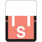 Tab Products 1307 Match Alpha Roll Labels - Letter S - Pink Label