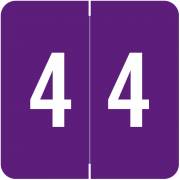 ACME Match ACNM Series Numeric Color Roll Labels - Number 4 - Purple