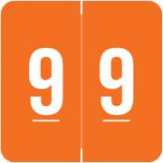 ACME Match ACNM Series Numeric Color Roll Labels - Number 9 - Orange