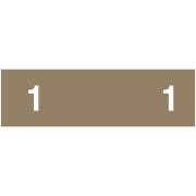 AMES L-A-00134RB Match AENP Series Numeric Color Roll Labels - Number 1 - Gray