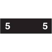 AMES L-A-00134RB Match AENP Series Numeric Color Roll Labels - Number 5 - Black