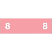 AMES L-A-00134RB Match AENP Series Numeric Color Roll Labels - Number 8 - Pink