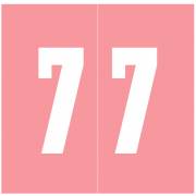 IFC #CL3300 Match System #3 Numeric Color Roll Labels - Number 7 - Pink