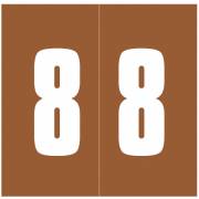 IFC #CL3300 Match System #3 Numeric Color Roll Labels - Number 8 - Brown