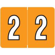 DataFile/Tab L8700 Match AL8700 Series Numeric Roll Labels - Number 2 - Light Orange