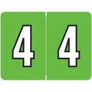 DataFile/Tab L8700 Match AL8700 Series Numeric Roll Labels - Number 4 - Light Green