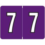 DataFile/Tab L8700 Match AL8700 Series Numeric Roll Labels - Number 7 - Purple