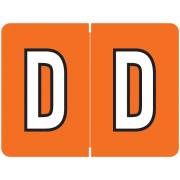 DataFile Match AL8720 Series Alpha Roll Labels - Letter D - Dark Orange Label