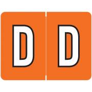 DataFile Match AL8720 Series Alpha Roll Labels - Letter D - Dark Orange Label