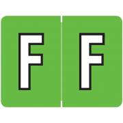 DataFile Match AL8720 Series Alpha Roll Labels - Letter F - Light Green Label