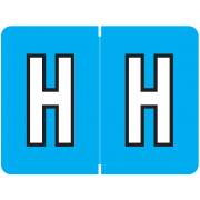 DataFile Match AL8720 Series Alpha Roll Labels - Letter H - Light Blue Label