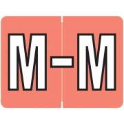 DataFile Match AL8720 Series Alpha Roll Labels - Letter M - Pink Label