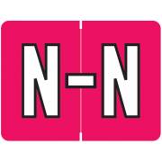 DataFile Match AL8720 Series Alpha Roll Labels - Letter N - Red Label