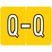 DataFile Match AL8720 Series Alpha Roll Labels - Letter Q - Yellow Label