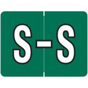 DataFile Match AL8720 Series Alpha Roll Labels - Letter S - Dark Green Label