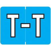 DataFile Match AL8720 Series Alpha Roll Labels - Letter T - Light Blue Label