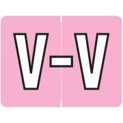 DataFile Match AL8720 Series Alpha Roll Labels - Letter V - Lilac Label