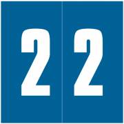 AMES L-A-00178RLP Match AMNM Series Numeric Roll Labels - Number 2 - Blue