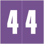 AMES L-A-00178RLP Match AMNM Series Numeric Roll Labels - Number 4 - Purple
