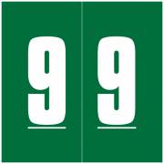 AMES L-A-00178RLP Match AMNM Series Numeric Roll Labels - Number 9 - Green