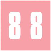 AMES L-A-00178RL Match AMNP Series Numeric Roll Labels - Number 8 - Pink