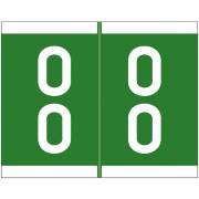 Barkley FDAVM Match AVDM Series Numeric Roll Labels - Number 00 To 09 - Green