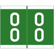 Barkley FDAVM Match AVDM Series Numeric Roll Labels - Number 00 To 09 - Green