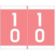 Barkley FDAVM Match AVDM Series Numeric Roll Labels - Number 10 To 19 - Pink