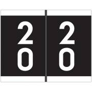 Barkley FDAVM Match AVDM Series Numeric Roll Labels - Number 20 To 29 - Black