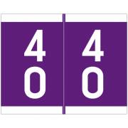 Barkley FDAVM Match AVDM Series Numeric Roll Labels - Number 40 To 49 - Purple