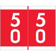 Barkley FDAVM Match AVDM Series Numeric Roll Labels - Number 50 To 59 - Red