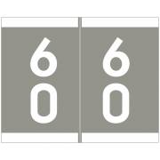 Barkley FDAVM Match AVDM Series Numeric Roll Labels - Number 60 To 69 - Gray
