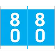 Barkley FDAVM Match AVDM Series Numeric Roll Labels - Number 80 To 89 - Blue