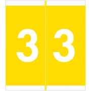 Barkley FNAVM Match AVNM Series Numeric Roll Labels - Number 3 - Yellow