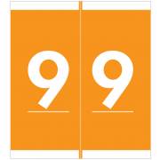 Barkley FNAVM Match AVNM Series Numeric Roll Labels - Number 9 - Orange