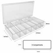 MultiBox Clear Western Blot Box - 6 Compartments 33 x 103 x 35mm Each (Pack of 4)